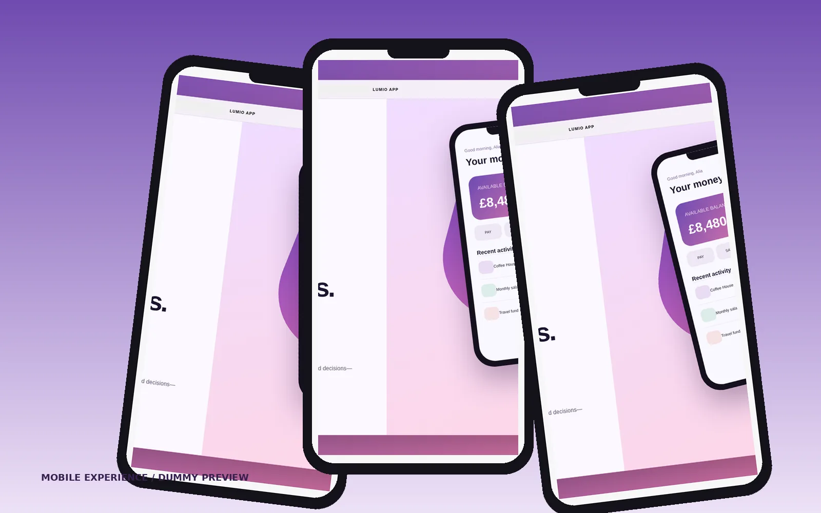 Lumio mobile interface preview