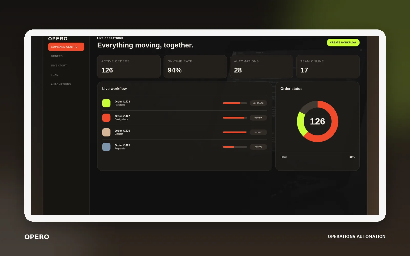 Opero primary interface