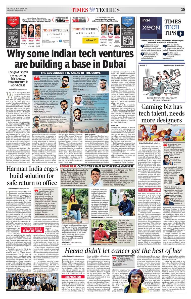 The Times of India, Times Techies — Why some Indian tech ventures are building a base in Dubai